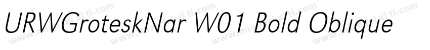 URWGroteskNar W01 Bold Oblique字体转换